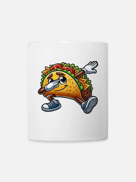 Cute Taco Cartoon Dabbing Dance - Mug - white