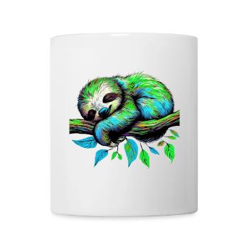 Faultier - Tasse - Weiß - Vorne