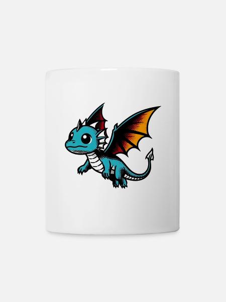 Drache - Tasse - Weiß