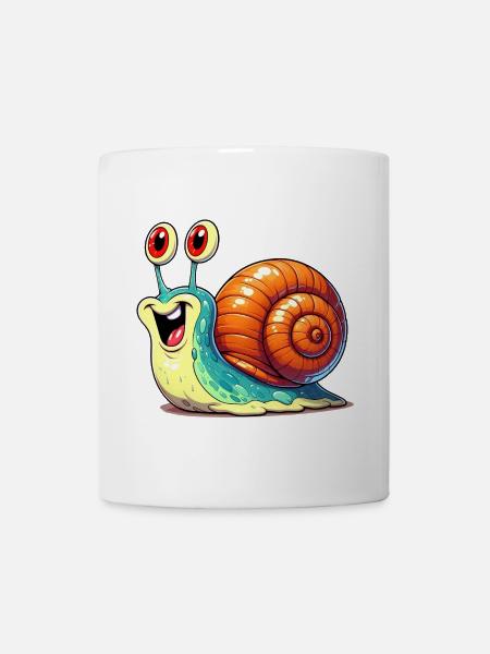Schnecke - Tasse - Weiß