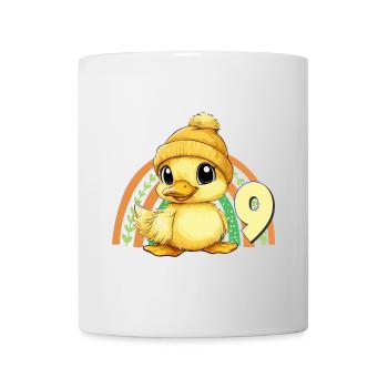 9. Geburtstag Ente Regenbogen Süß Niedlich - Tasse - Weiß - Vorne