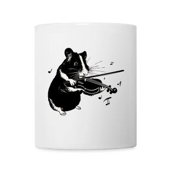 Hamster spielt auf einer Geige - Musik Hamster - Tasse - Weiß - Vorne
