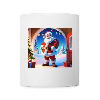 Cartoon Merry Christmas Saint Nicholas Gift - Mug - white - Front