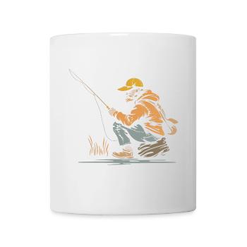 Graphiques de pêcheur - Mug blanc - blanc - Devant