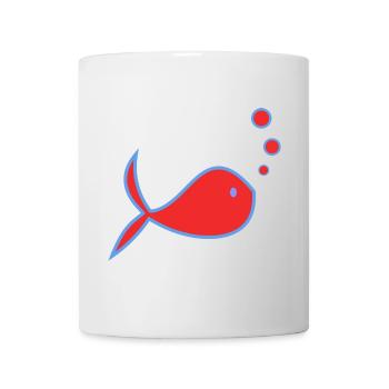 FISCH. SARDINE. APRILSCHERZ. MEER. OZEAN - Tasse - Weiß - Vorne