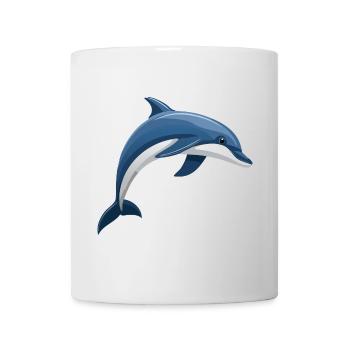 Dauphin sautant bleu et blanc - Mug blanc - blanc - Devant