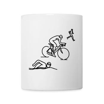 Triathlet Skizze - Tasse - Weiß - Vorne