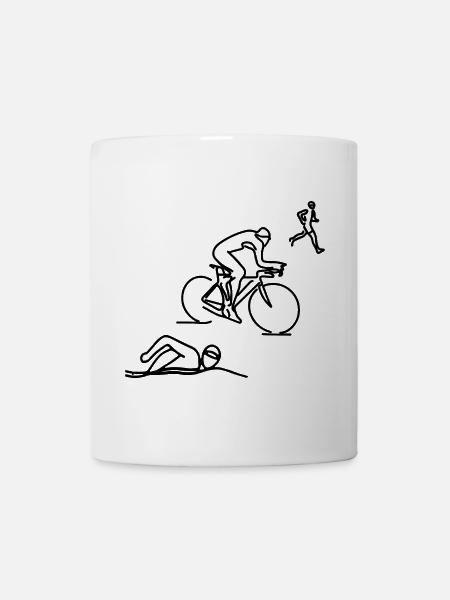 Triathlet Skizze - Tasse - Weiß
