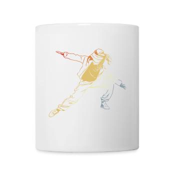 Vintage Breakdancerin - Tasse - Weiß - Vorne