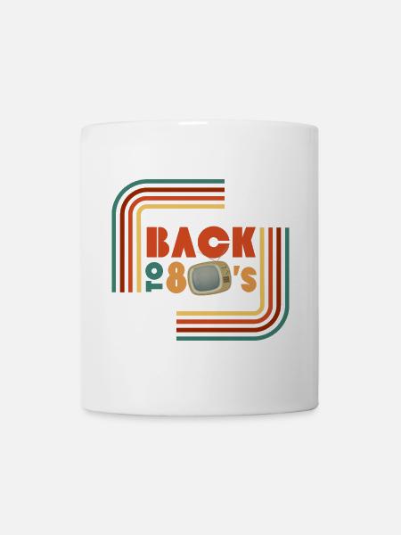 Critique de la télévision rétro des années 80 - Mug blanc - blanc