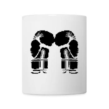 Kickboxing Gloves Pixel Graphic - Mug - white - Front