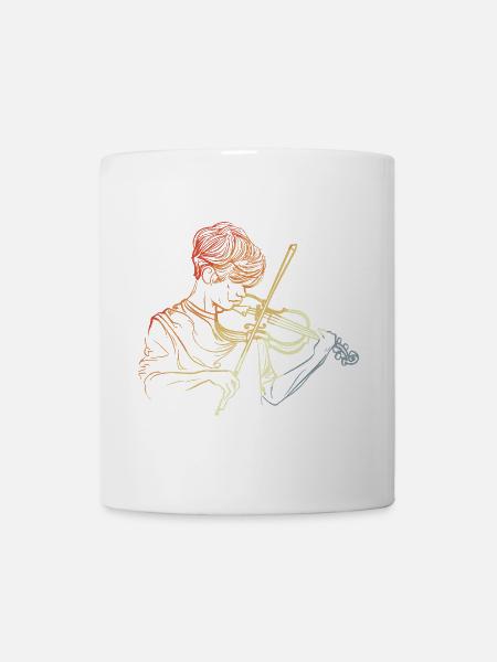 Geigenspieler Junge - Tasse - Weiß