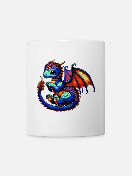Drache - Tasse - Weiß