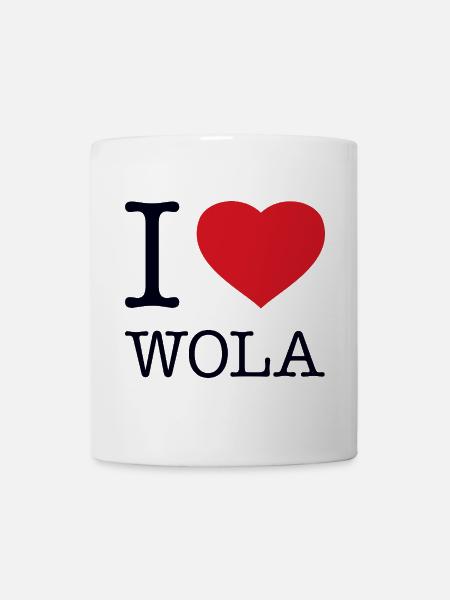 I LOVE WOLA - Tasse - Weiß