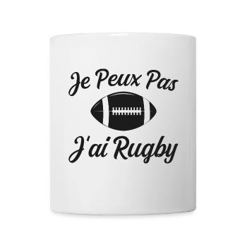 Je Peux Pas J'ai Rugby Humour Cadeau - Mug blanc - blanc - Devant