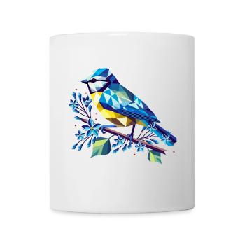 Charming blue on a lilac branch - Mug - white - Front