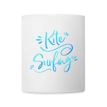Kitesurfing Kitesurferin blau Geschenk - Tasse - Weiß - Vorne