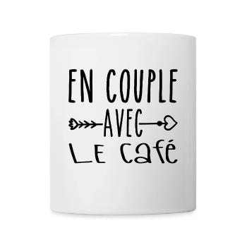 Paare mit Kaffee, Kaffeefans Geschenk - Tasse - Weiß - Vorne