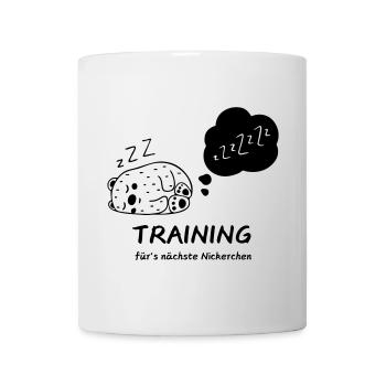 Entraînement pour les siestes - Mug blanc - blanc - Devant