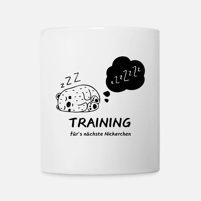 Training fürs Nickerchen - Tasse - Weiß