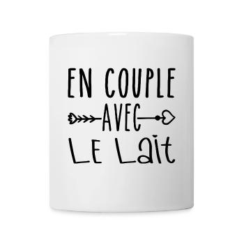 Paare mit Milch, Milchfans Geschenk - Tasse - Weiß - Vorne