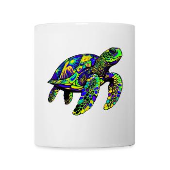 Tortue marine - Mug blanc - blanc - Devant