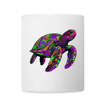 Tortue marine - Mug blanc - blanc - Devant