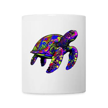 Tortue marine - Mug blanc - blanc - Devant