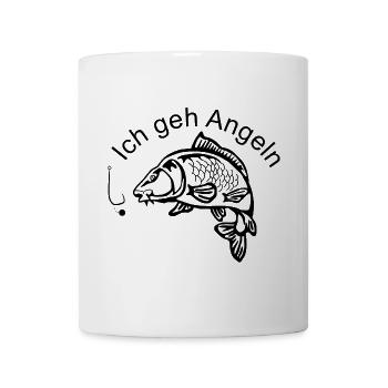 Elegante Karpfensilhouette - Tasse - Weiß - Vorne