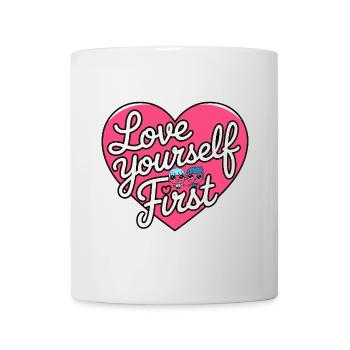 love yourself first Galentine’s Day 2026 - Mug blanc - blanc - Devant