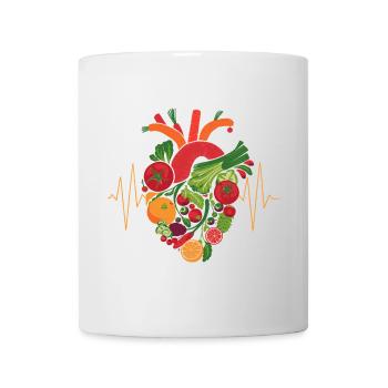 Healthy Heart Fruit & Veggie Art - Mug - white - Front