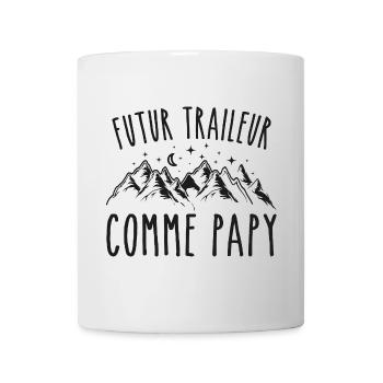 futur traileur cadeau garçon trail - Mug blanc - blanc - Devant