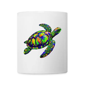 Tortue marine - Mug blanc - blanc - Devant
