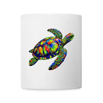 Tortue marine - Mug blanc - blanc - Devant