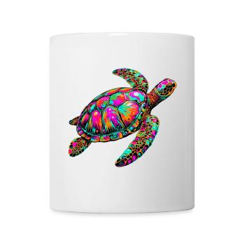 Tortue marine - Mug blanc - blanc - Devant