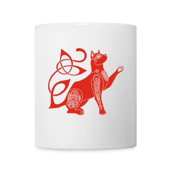 Chat rouge celte - Mug blanc - blanc - Devant