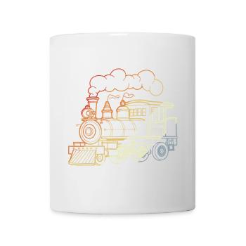Steam locomotive vintage look - Mug - white - Front