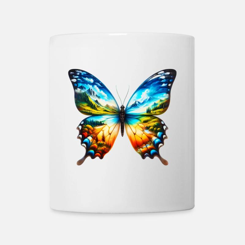 Schmetterling - Tasse - Weiß