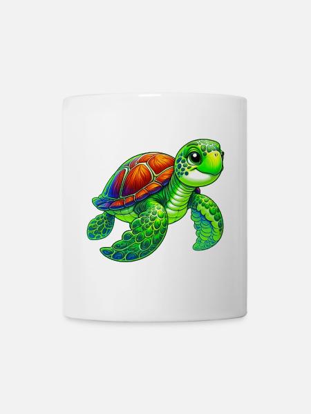 Schildkröte - Tasse - Weiß