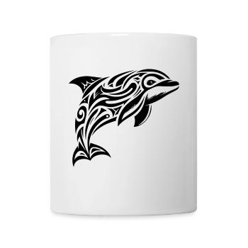 Marsouin commun tribal - Mug blanc - blanc - Devant