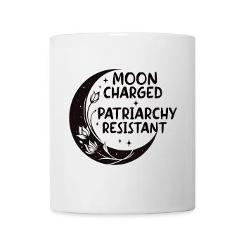 Moon charged, patriarchy resistant - Tasse - Weiß - Vorne