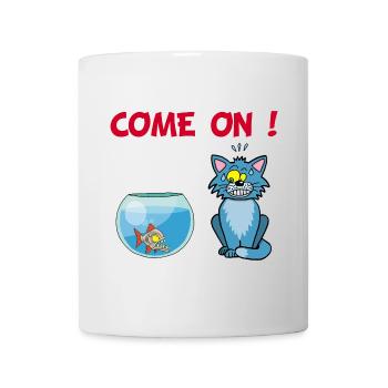 Cat and piranha - Mug - white - Front