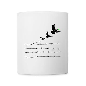 Tauben des Friedens - Tasse - Weiß - Vorne