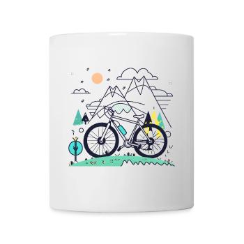 Fahrradfahrer - Tasse - Weiß - Vorne