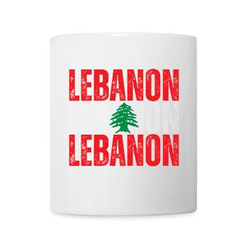 Flagge des Libanon, libanesischer Stolz - Tasse - Weiß - Vorne