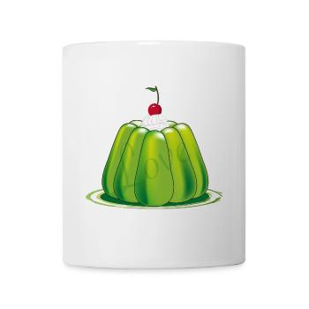Green Jelly – Stylized Retro Dessert - Mug - white - Front