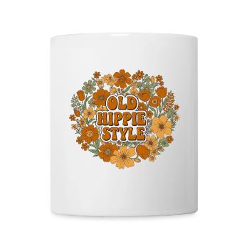 Old hip style as flower power 70s - Mug - white - Front