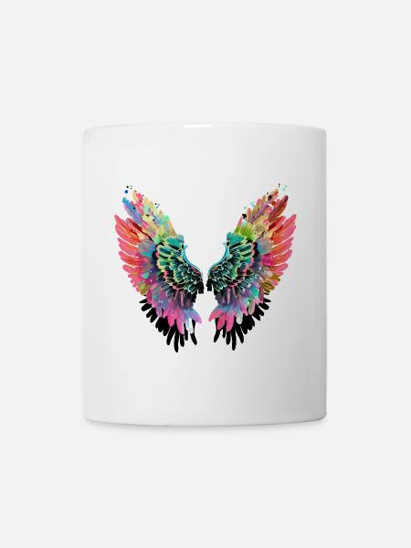 engelsflügel,angelwings,flügel.bunt,graffiti - Tasse - Weiß