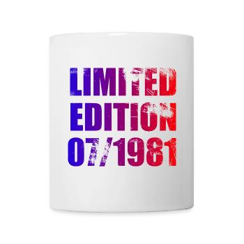 44. Geburtstag Limited Edition 07/1981 - Tasse - Weiß - Vorne