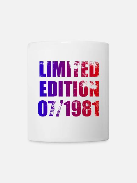 44. Geburtstag Limited Edition 07/1981 - Tasse - Weiß